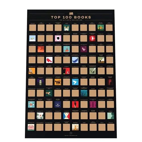 100 books scratch off poster