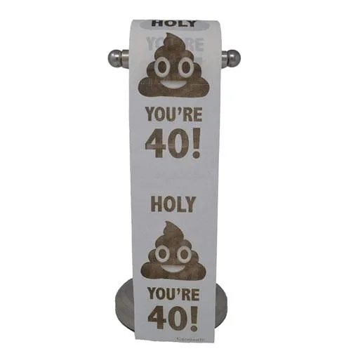 happy 40th gag gift toilet paper