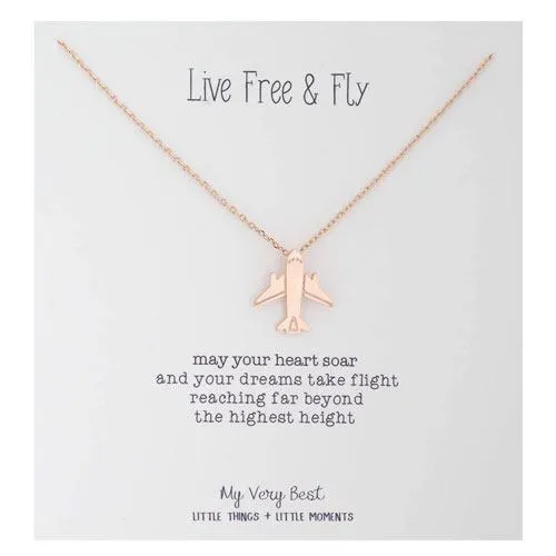 airplane necklace gift