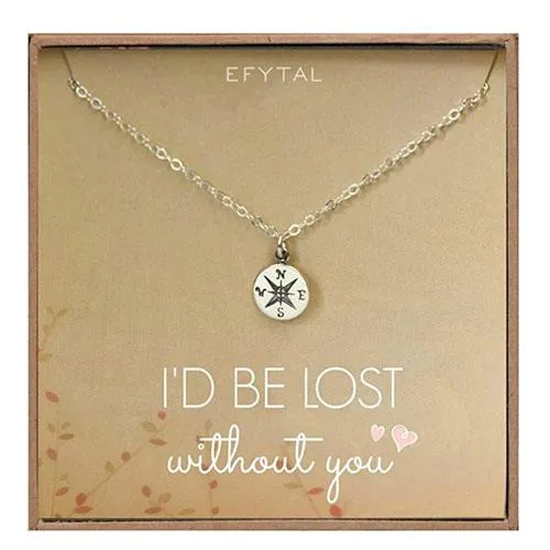 anniversary compass necklace gift for girlfriend