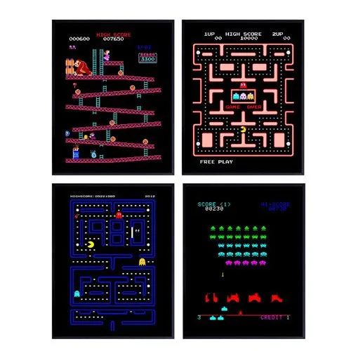 classic arcade wall art prints