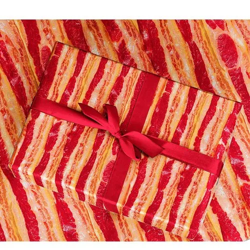 bacon gifts wrapping paper