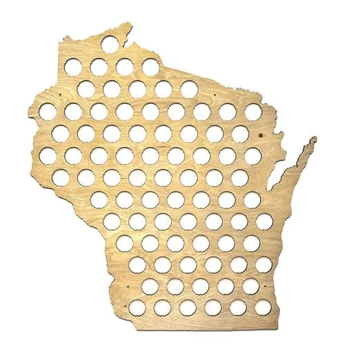 beer cap state map