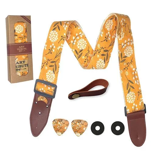 blossom flowers guitar strap