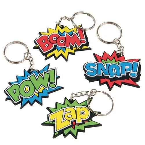 boom pow snap keychains