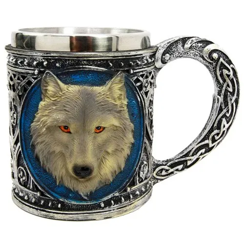 celtic wolf mug gift