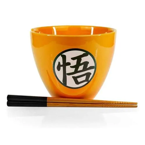 ceramic noodle bowl and chopsticks