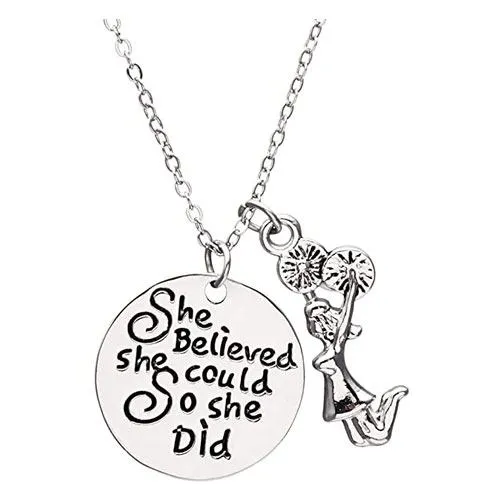 cheer charm necklace