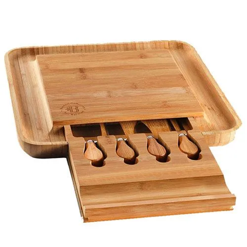 bamboo cheese board set