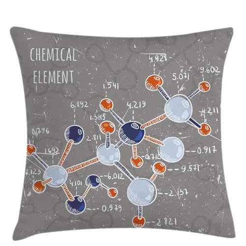 chemistry theme throw pillow