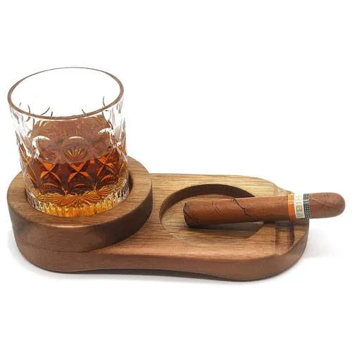 cigar and whiskey ashtray