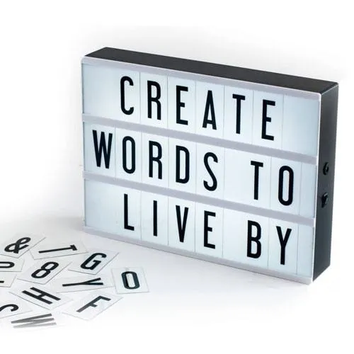 cinema lightbox marquee sign