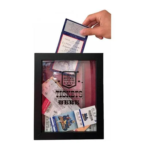 concert ticket shadow box