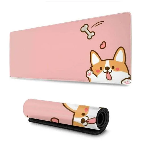 large corgi gaming mouse pad