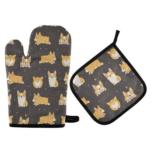 patterned oven mitts