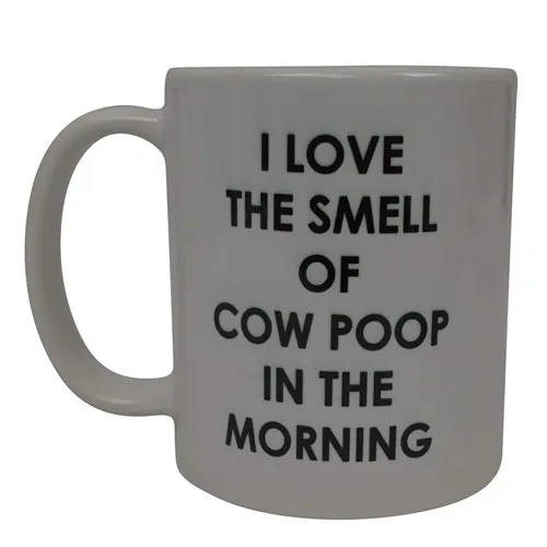 cow poop coffee mug