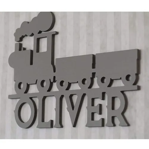 custom train wooden name sign