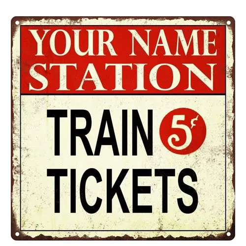 custom train station sign