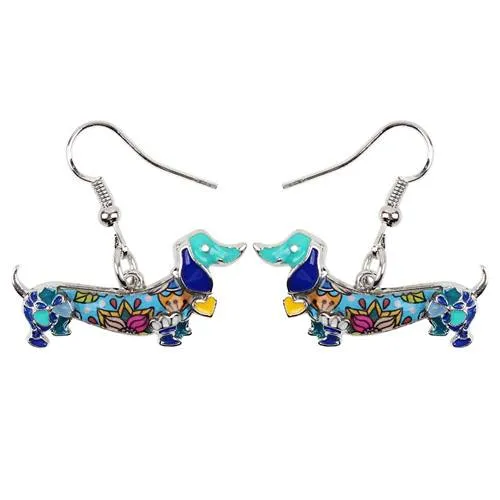 dachshund dog earrings