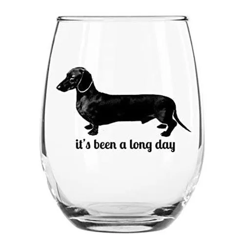 dachshund wine glass