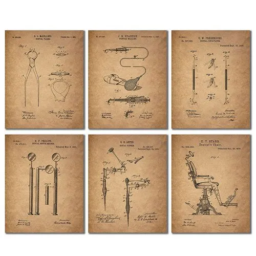 dentist patent wall art prints