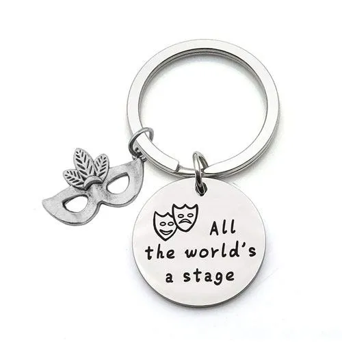 drama mask keychain