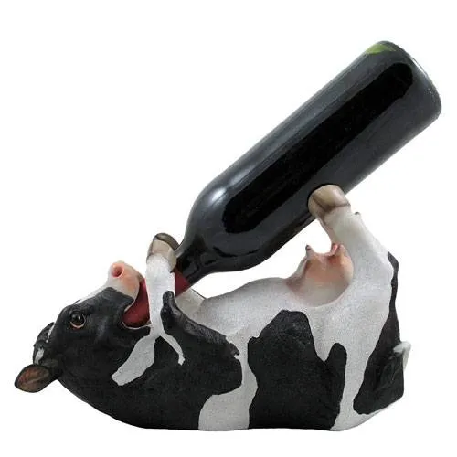 cow wine bottle holder