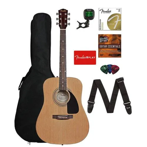 fender acoustic guitar set
