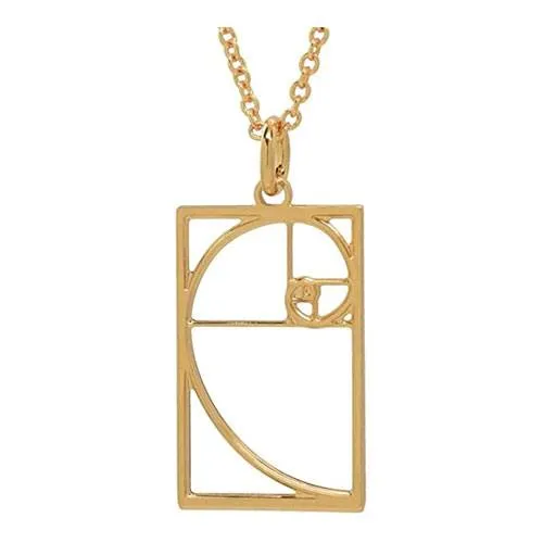 fibonacci spiral necklace present