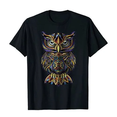 geometric owl t-shirt apparel