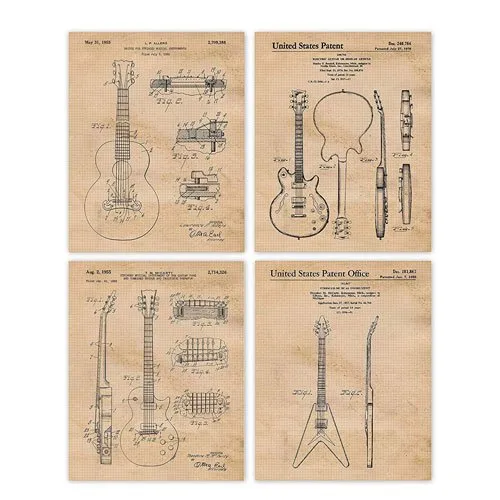 gibson guitar patent posters