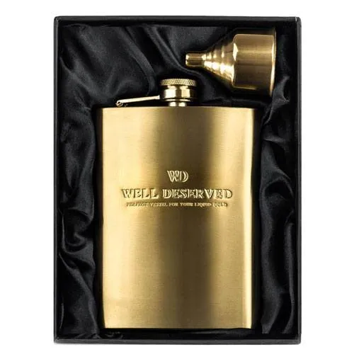 well deserved hip flask