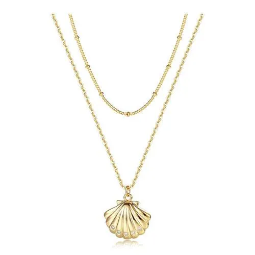 golden shell necklace