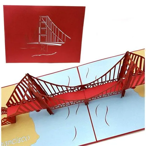 golden gate bridge pop up card