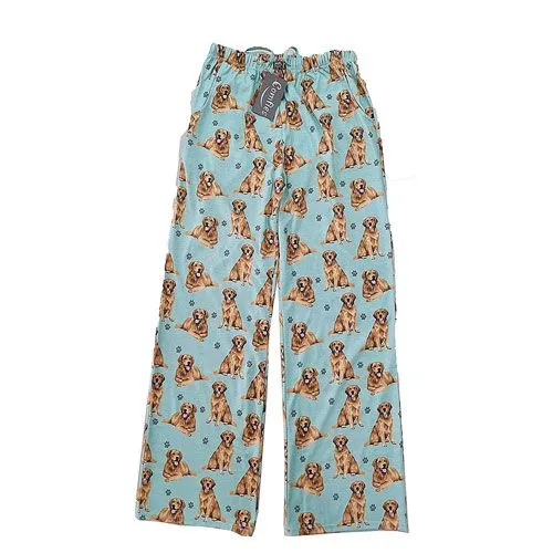 golden retriever pattern pajama bottoms