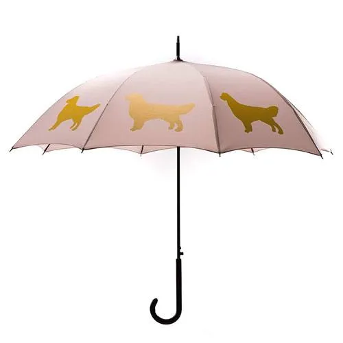 golden umbrella present