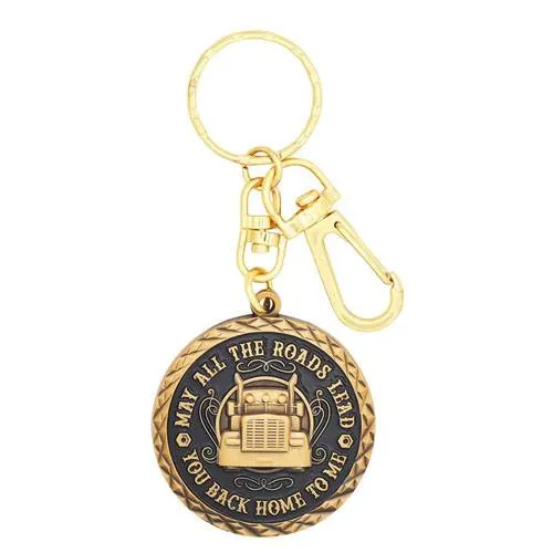 good luck trucker keychain