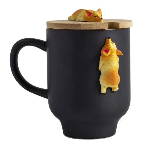 hand crafted corgi mug