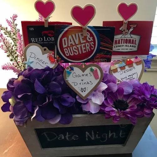 date night flower basket