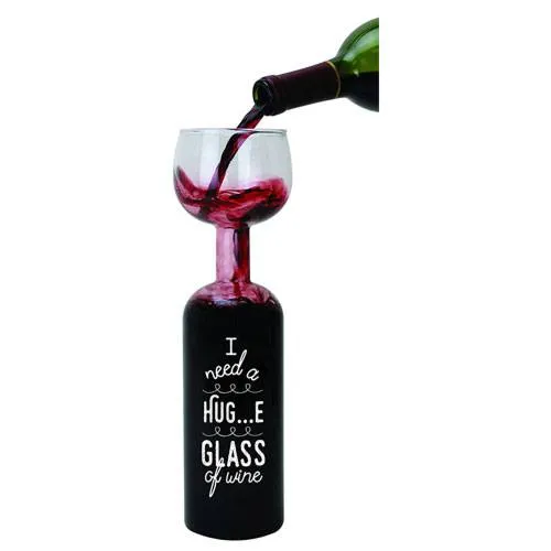 wine bottle glass gift