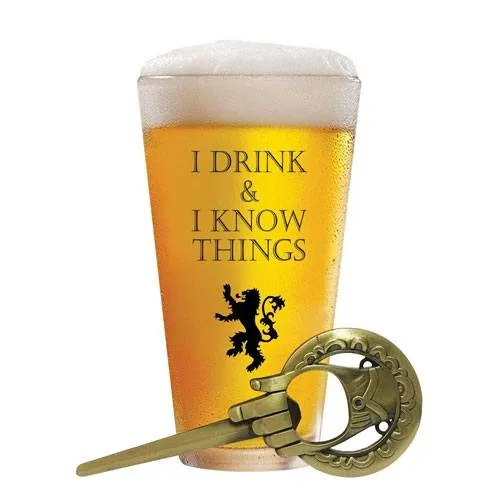 i drink and i know things beer glass