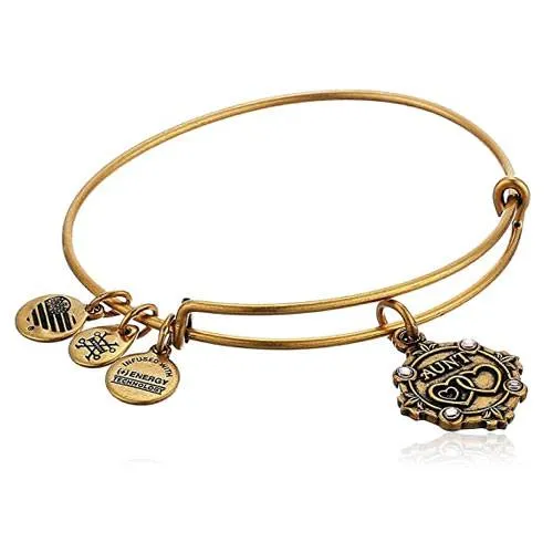 i love you aunt bangle bracelet with charms