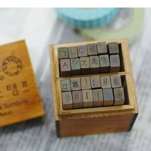 korean alphabet stamp letters