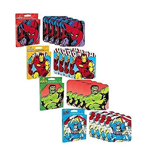 marvel comic coasters set