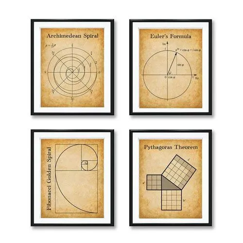 math art prints set