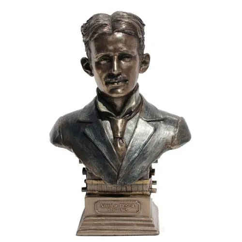 gift for history buff nikola tesla bust