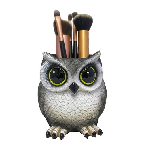 owl makeup brush holder