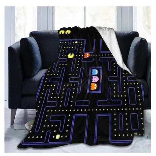 pac-man throw blanket