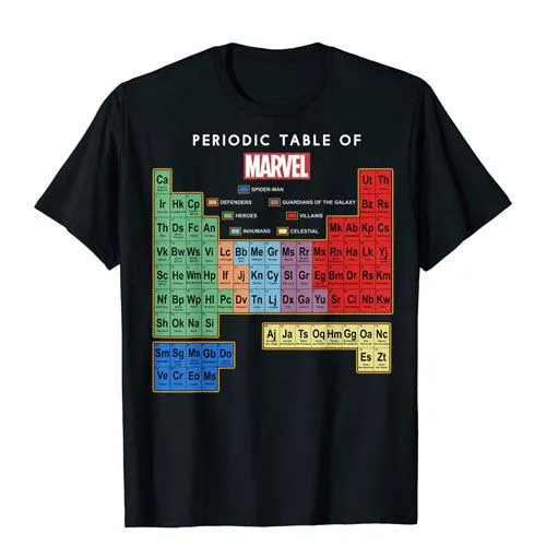 periodic table of marvel tee