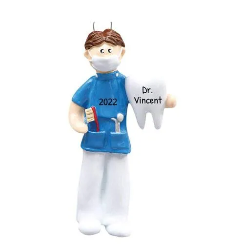personalized dentists christmas tree ornament